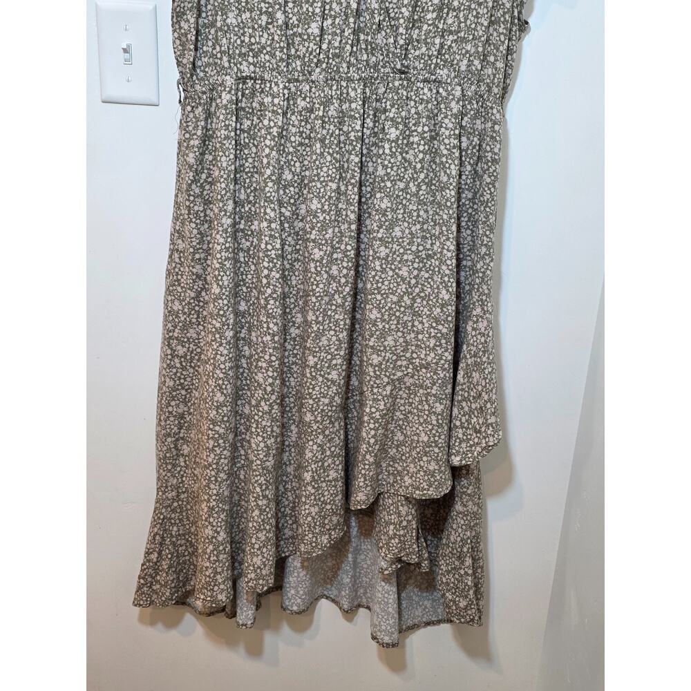 Angels Cottagecore Dress 3X Micro Floral Flutter Sleeve V Neck Boho Feminine - Picture 6 of 10